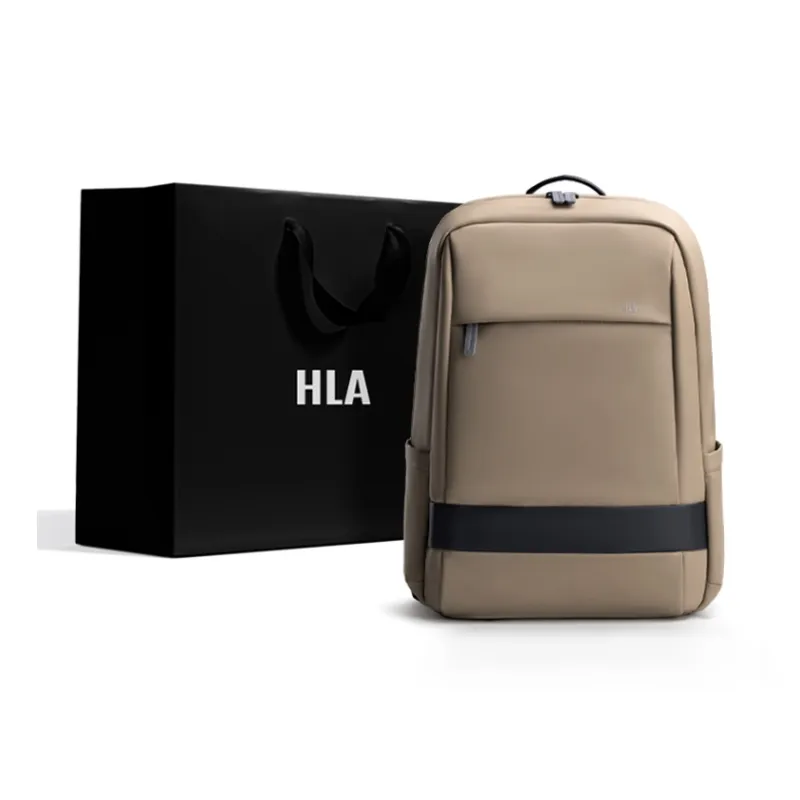 HLA Polyester Backpack Backpack Backpack Unisex Gray/Green/Black/Khaki-23
