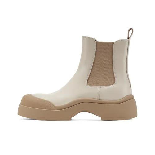 GG-CC Platform Ankle Boots Short Commute Versatile Chelsea Boots 6.5cm Women's