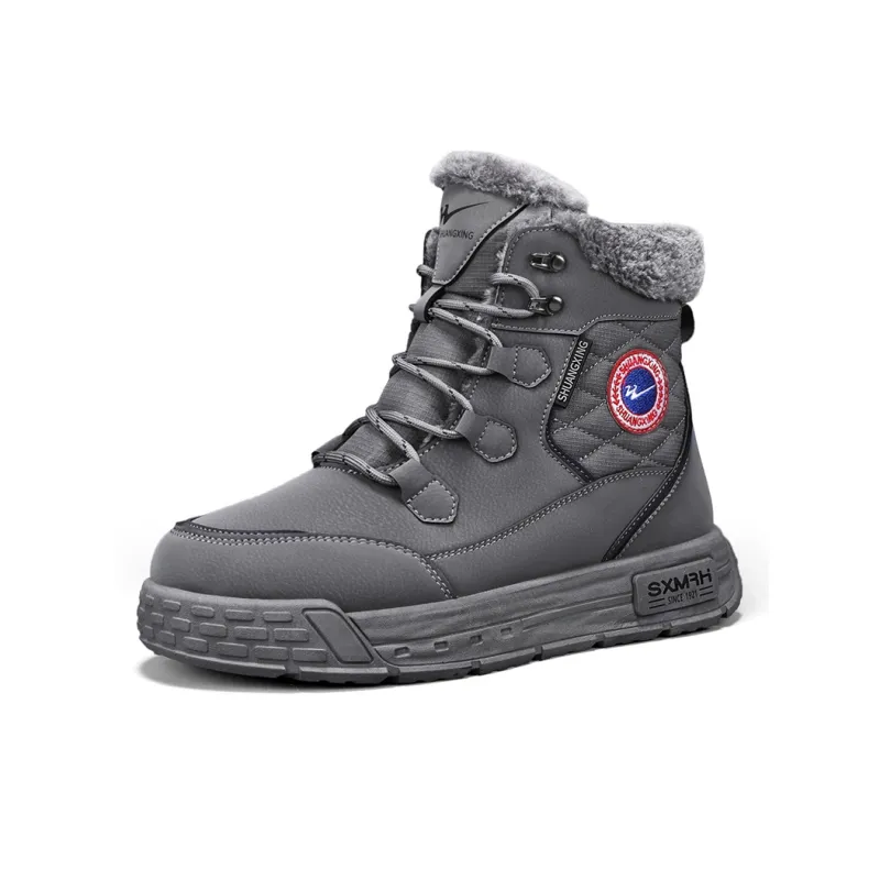 Binary Knee High Martin Boot Platform Men's Gray-1