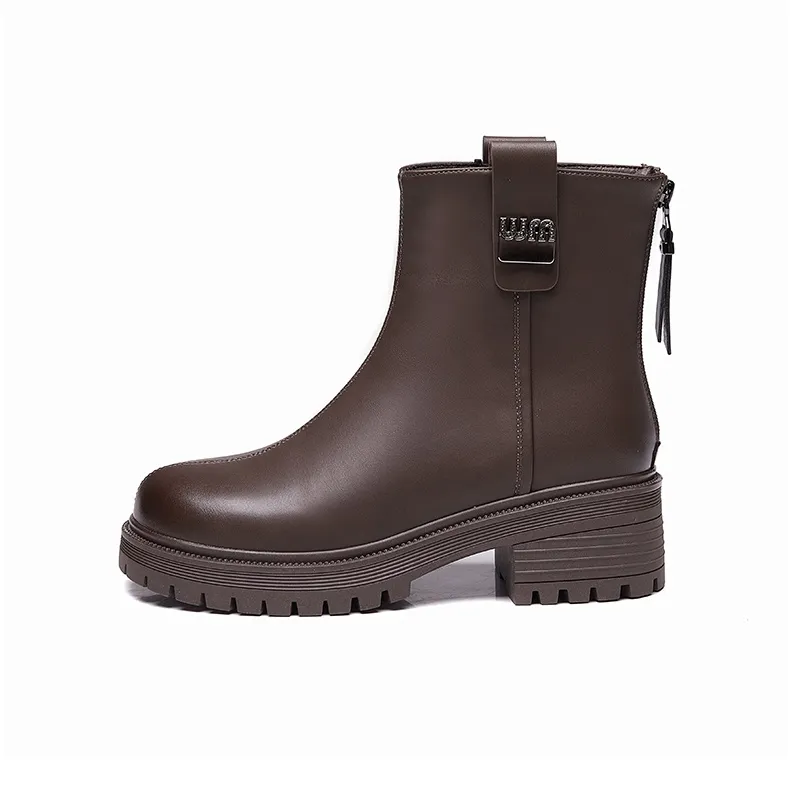 Bull charm Ankle Boots Women's Black/Brown-6