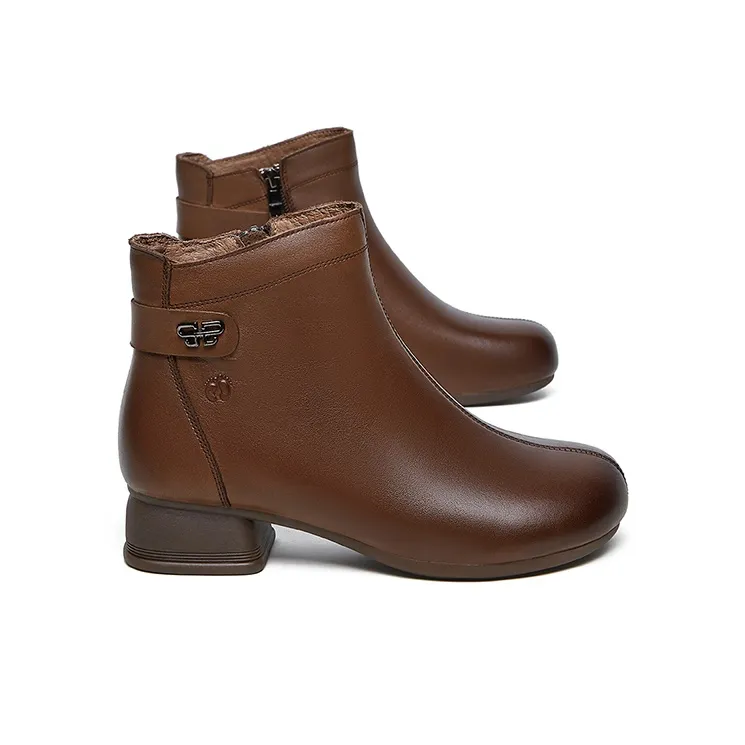 HANG TEN Ankle Boots Women's Black/New Brown-10