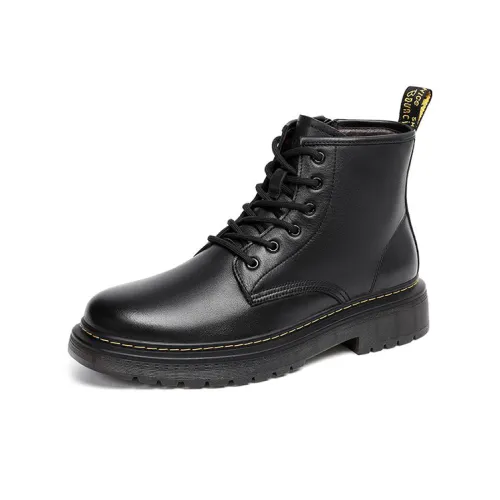 CAMEL Warm Wear-Resistant Cushioning Height Increasing Short Outdoor Boots Men's Black