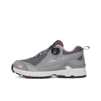 THE NORTH FACE Anti Slip Wear Resistant Low Top Hiking Shoes Men's Gray Pink