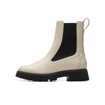 Clarks Trendy Series Short Chelsea Boots Women's White