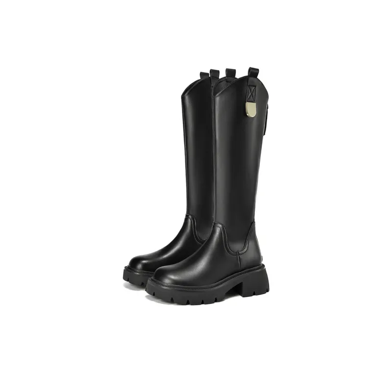 DAPHNE Knee high Boots Women's Black Brown-1