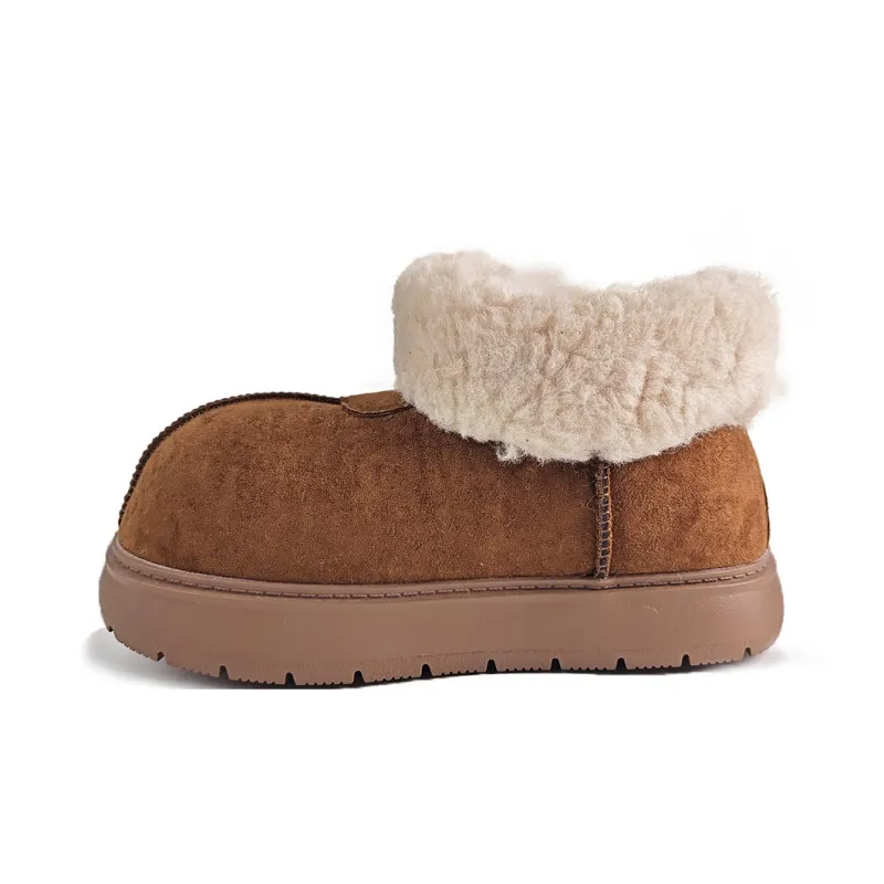 La Chapelle Warm And Wear Resistant Short Snow Boots Women's Coffee-1