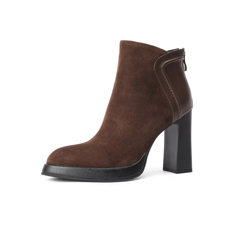 Bai Shiting Ankle Boots High Heel Women's-1