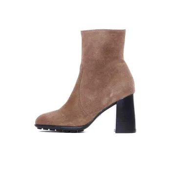 ANGEL ALARCON Chaira Ankle Boots 8cm Women's Beige