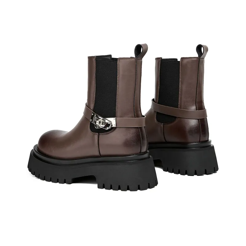 ELLE Short Chelsea Boots 5.5cm Women's-4