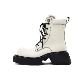 KMD Genuine Leather Ankle Boots 7CM Women's
