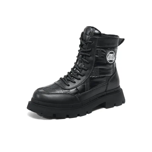 CAMEL Warm Short Snow Boots Women's Black