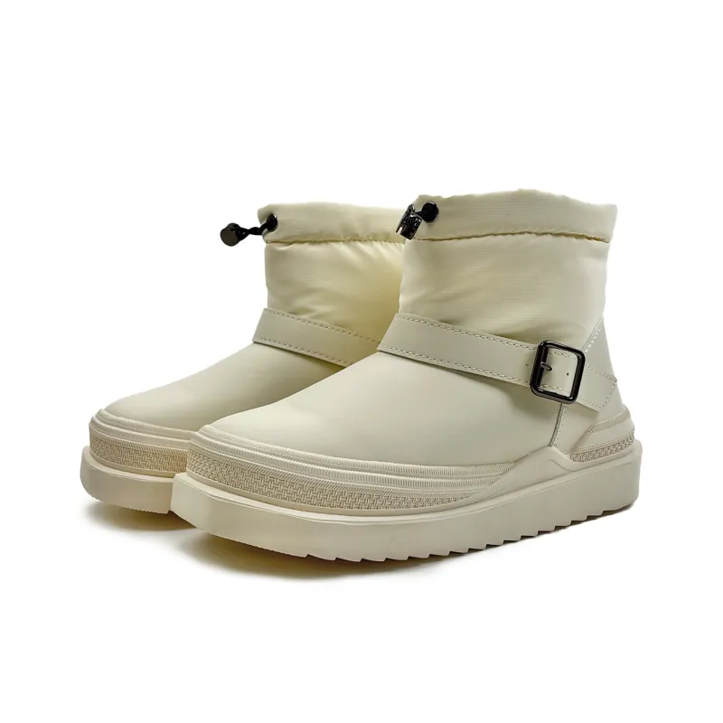 Warrior Abrasion-Resistant Slip-Resistant Short Snow Boots Women's Beige-1