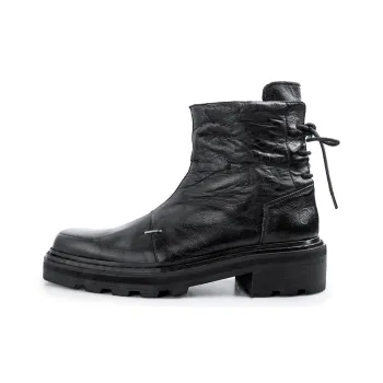 HUANXIANGZHE Chelsea Boots Unisex Black
