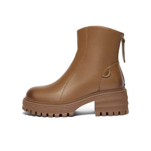 BELLE Ankle Boots 6cm Women's Brown Black