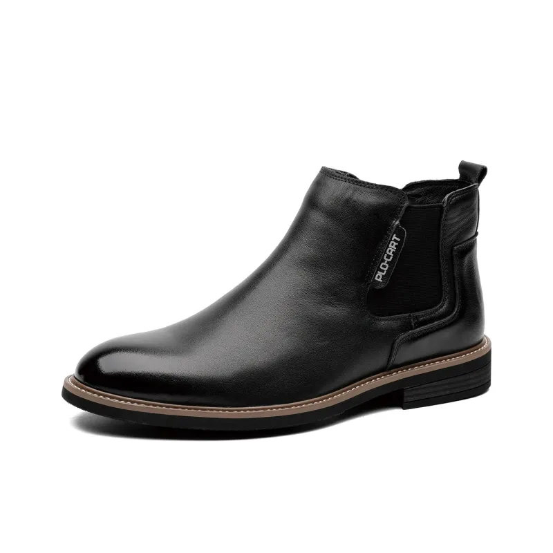 PLO CART Short Chelsea Boots Men's Black-1
