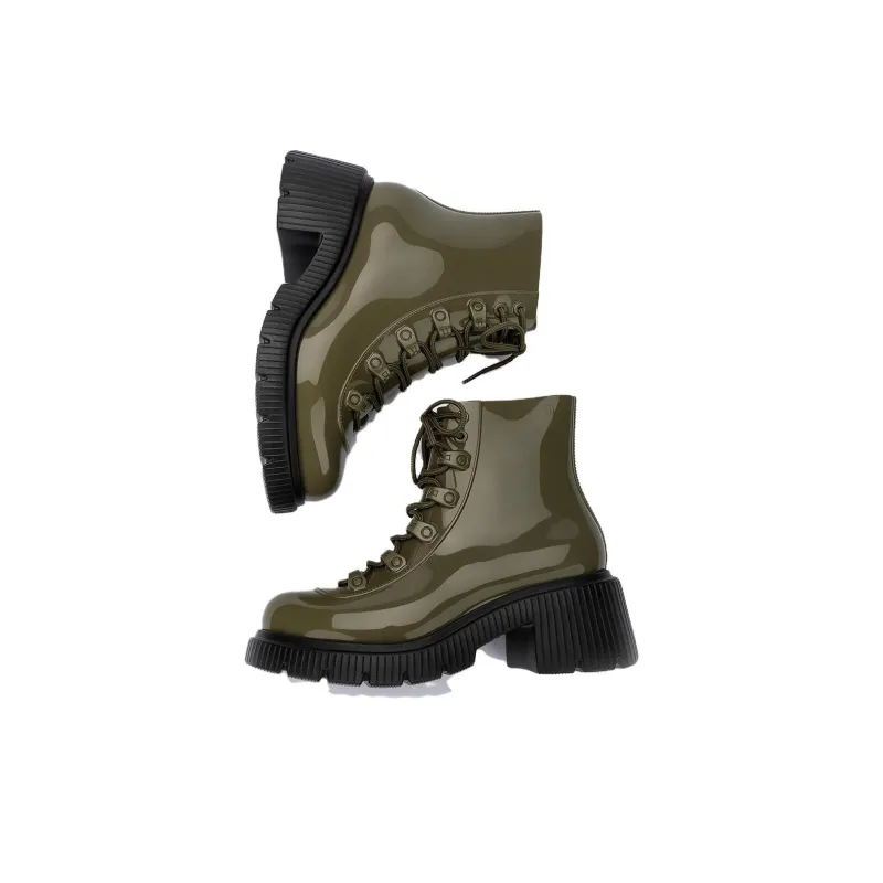 MELISSA Ankle Boots Martin Boots Women's Green Beige Burgundy-18
