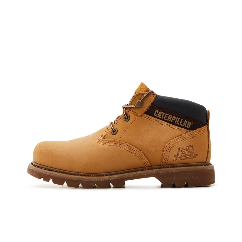 CAT Breathable Warm Wear Resistant Cushioning Slip Resistant Ankle Length Outdoor Boots Men's Yellow-0