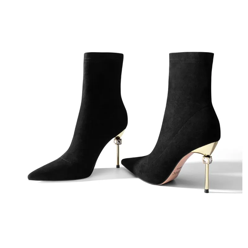 JOOC Ankle Boots Women's Sexy Black-2