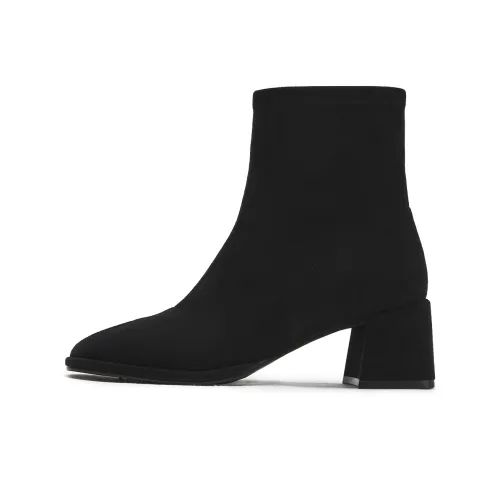 Hotwind Slim Boots Ankle Boots Chunky Heel Women's