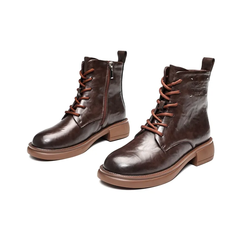 EBLAN Ankle Boots Women's Brown-2