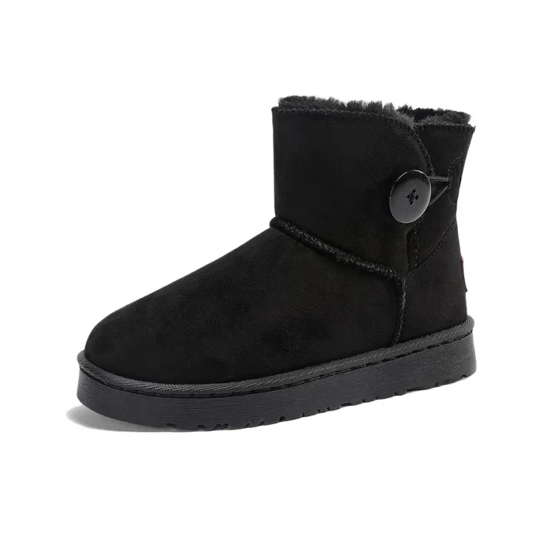 Warrior Short Mid Calf Snow Boots Women's Black-1