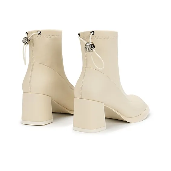 SATURDAY MODE Ankle Boots Women's White/Black-4