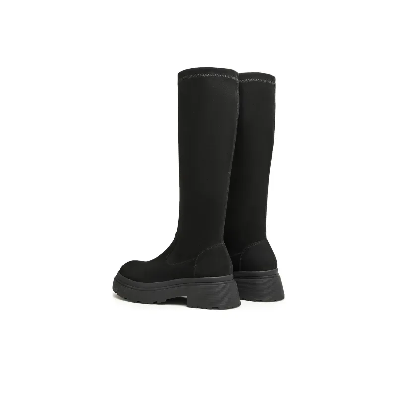 Teenmix Knee high Boots Women's Solid Color-7