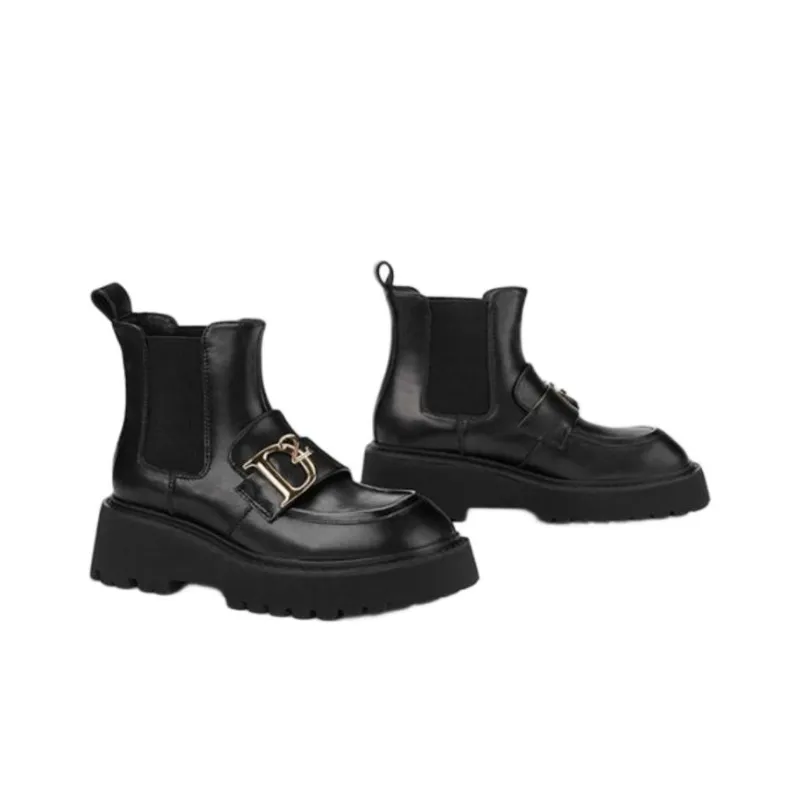 SATURDAY MODE Chelsea Boots Women's Red Brown/Black-3