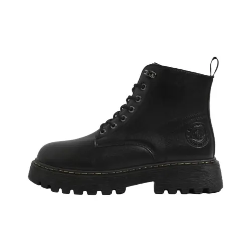 HUANQIU Short Martin Boot 4.5cm Men's Black