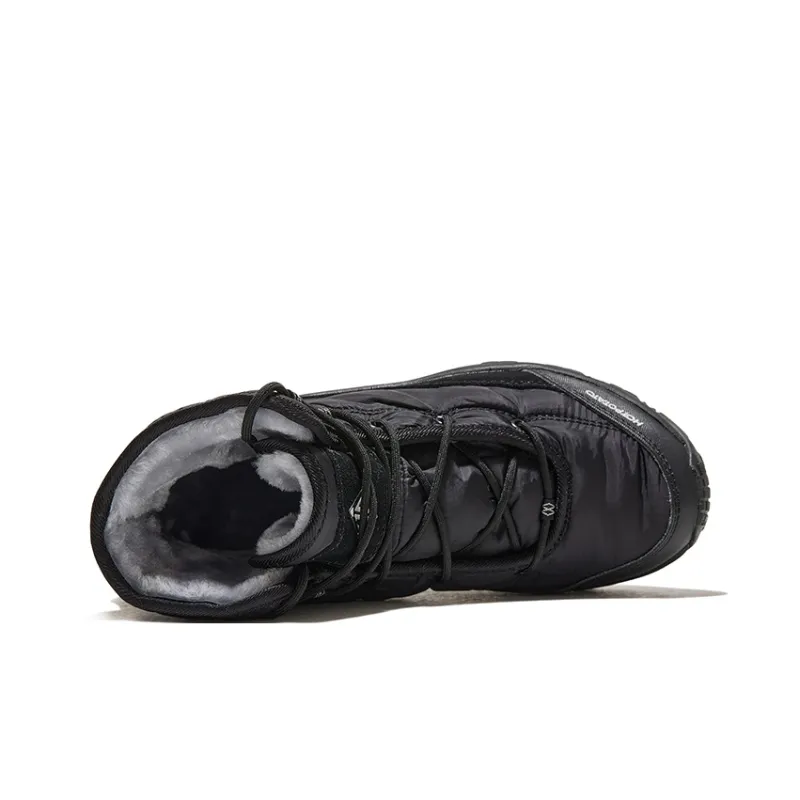 HOT POTATO Warm Wear Resistant Slip Resistant Coverage Short Snow Boots Unisex Black-3