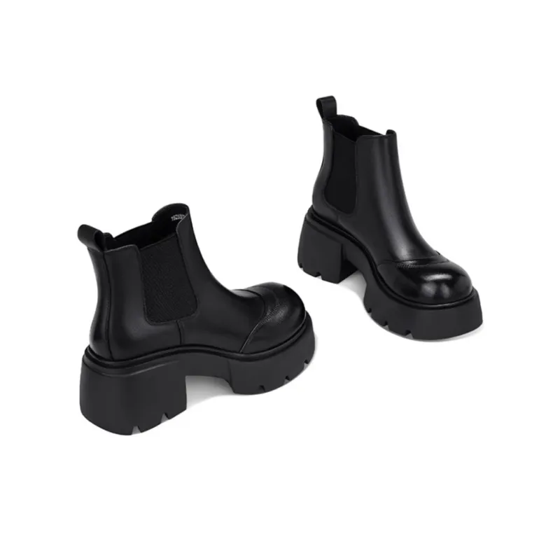 JESSICA SOPHIA Cigarette-Box Boots Short Chelsea Boots 6cm Women's-1