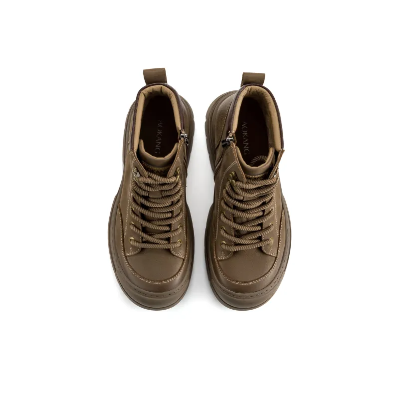 AOKANG Short Martin Boot Men's Khaki-3