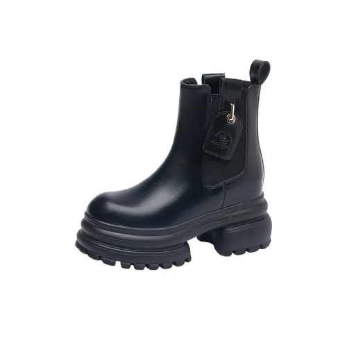 SANTA BARBARA POLO & RACQUET CLUB Short Chelsea Boots Women's Black