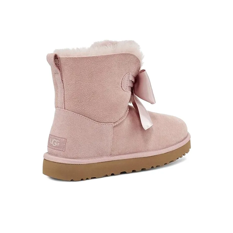 UGG Gita Bow Mini Cozy Stay Warm Plush Fleece Lined Pink Women's-2
