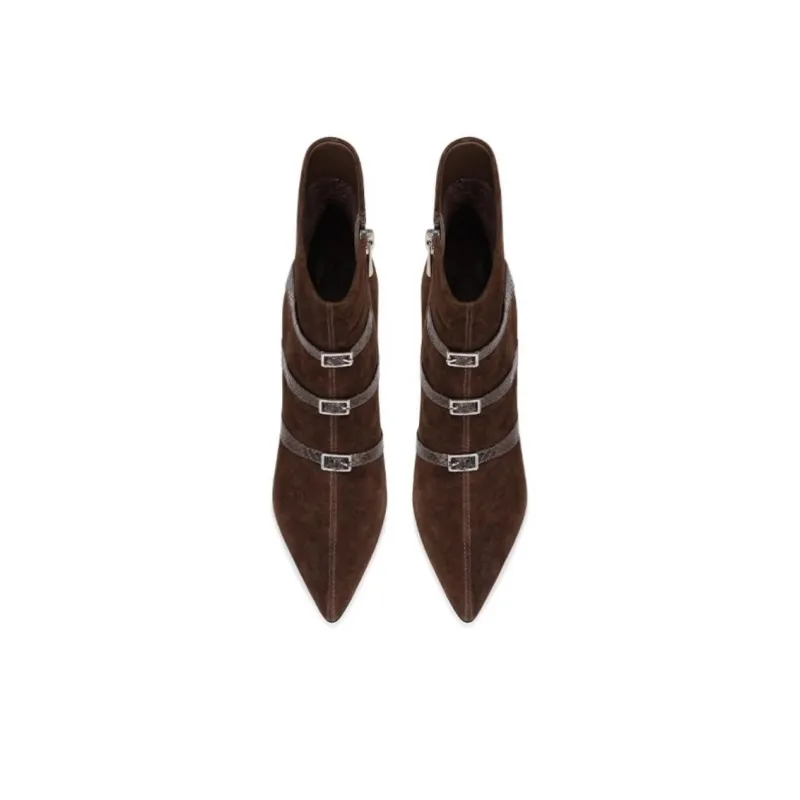 JESSICA SOPHIA Slim Boots Ankle Boots 6.5cm Women's-6