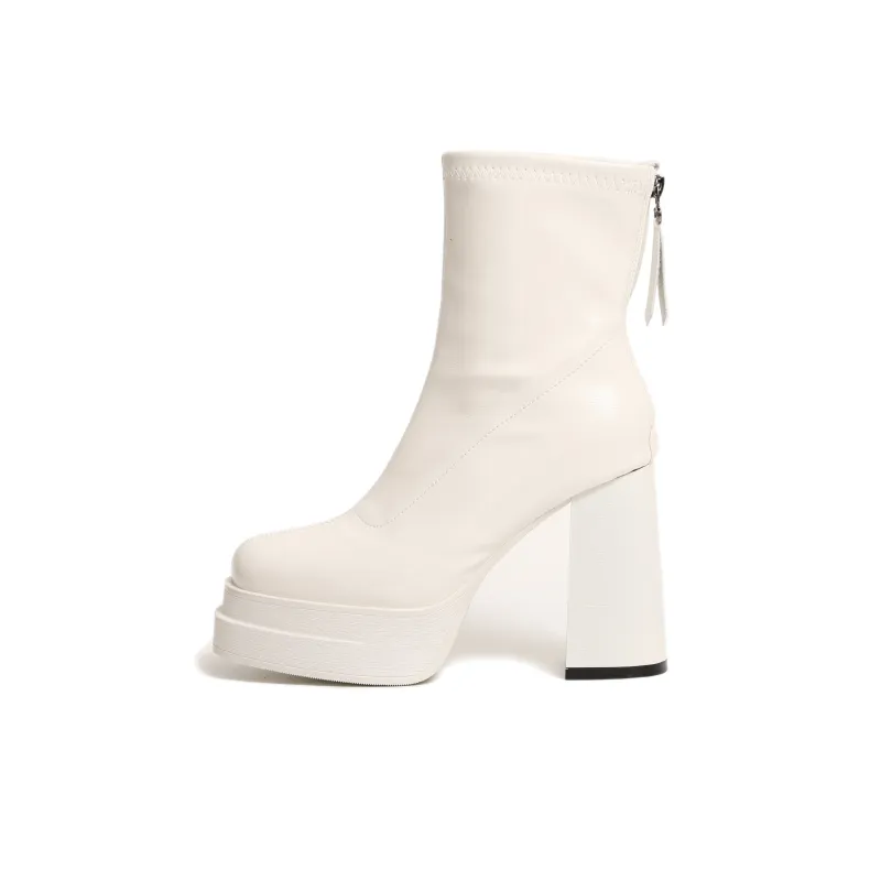 NUNZ Ankle Boots Women's Black Glossy/Black Matte/White-18