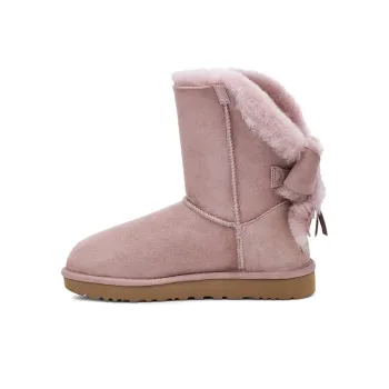 UGG Classic Short Cuffed Bow Snow Boots Pink Women's