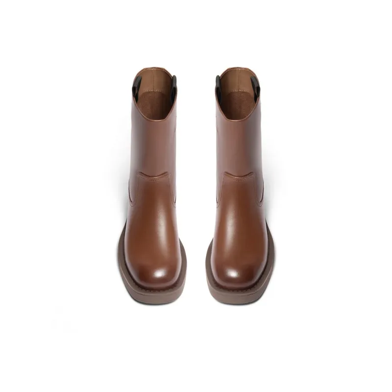 BELLE Ankle Boots 6cm Women's Black Brown-10