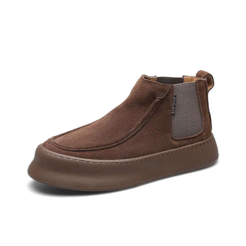 D FUSE SCANDINAVIA Men's Shoes Short Chelsea Boots Men's Black-6