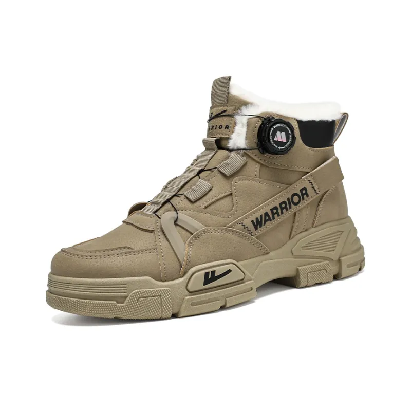 Warrior Warm Height Increasing Crew Snow Boots Unisex Khaki-2