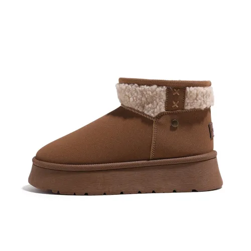HUANQIU Warm Wear-Resistant Slip-Resistant Short Snow Boots Women's