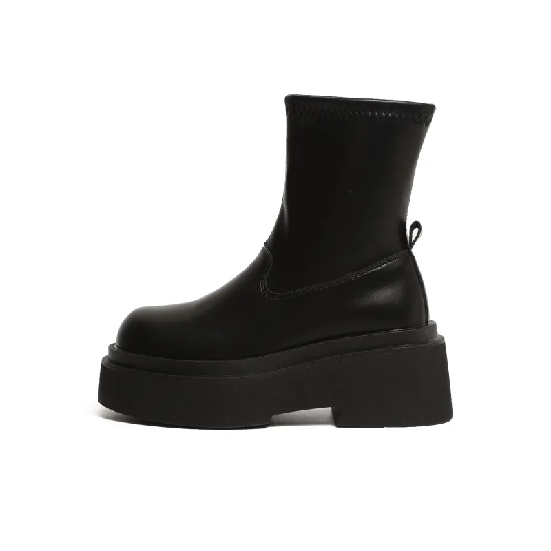 Moon Veil Ankle Boots Women's Black/Beige-6