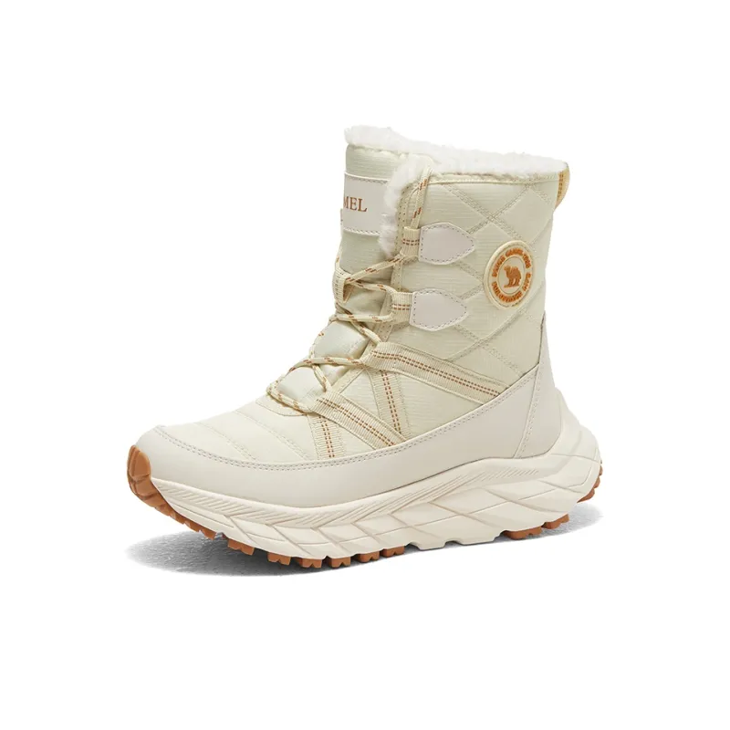CAMEL Warm Wear-Resistant Height Increasing Coverage Balance Crew Snow Boots Women's-3
