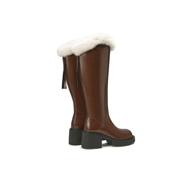 EBLAN Knee high Boots Women's Brown-3