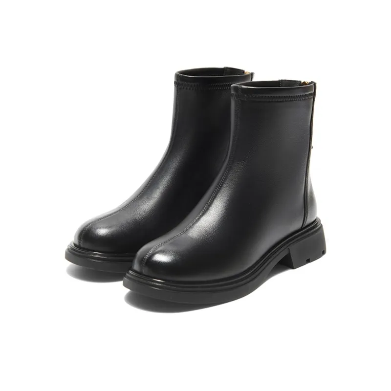 PT'SON Ankle Boots Women's Black/Apricot-14