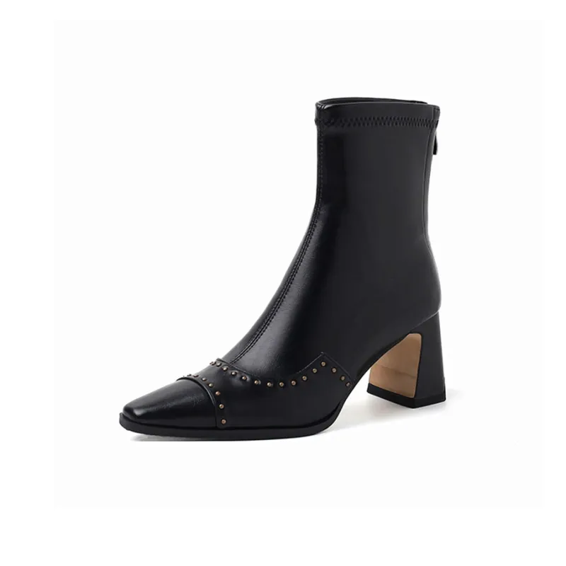 Echo&yolo Ankle Boots Women's Ecru/Brown/Black-0