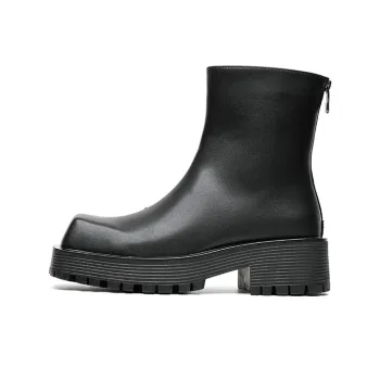 GZZ Ankle Boots Men Black