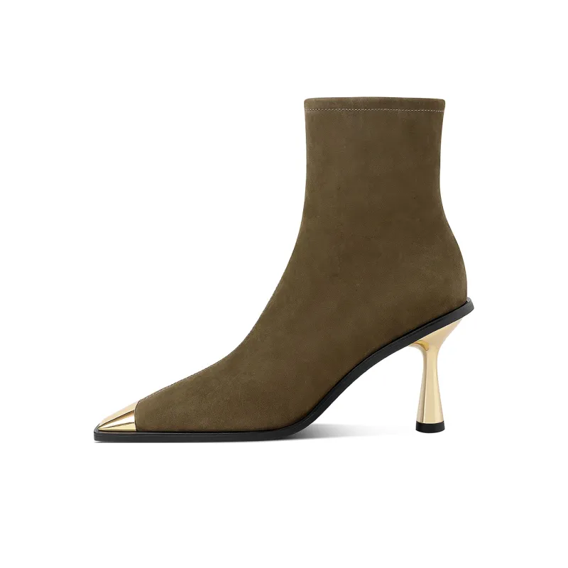 Hoov Ankle Boots Women's Army Green/Elegant Black-4