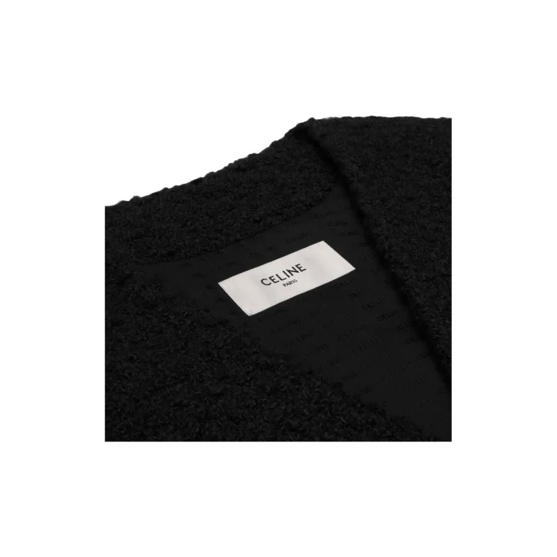 CELINE Oversized Jacket In Bouclé Tweed Cashmere-2