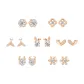 Silver 925 Stud Earrings Clothing Sets